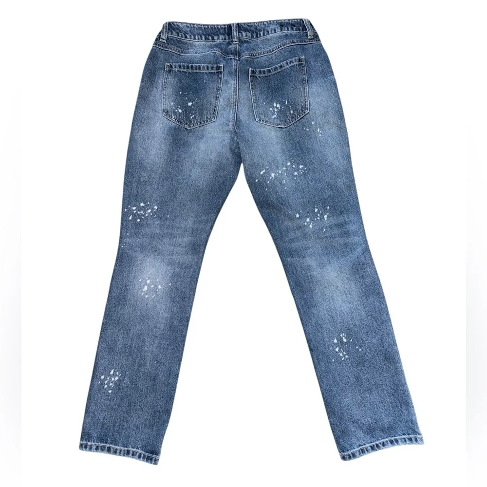 CAbi Blue Boyfriend Jeans Distressed Style